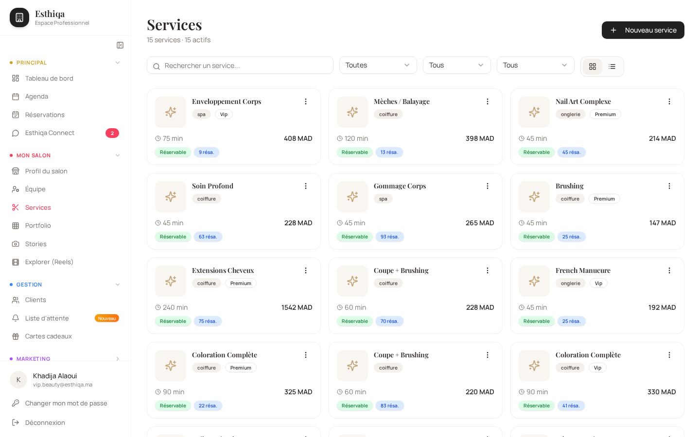 Gestion des services